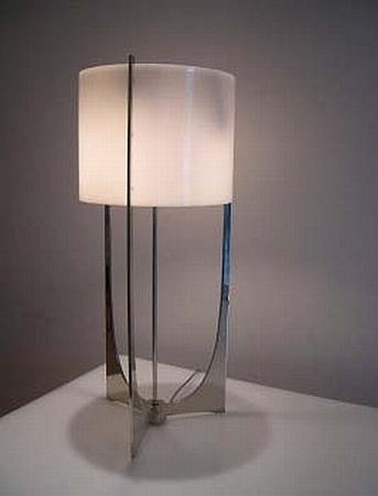 Charles Tambourin, Table lamp with lucite shade
c. 1970, chrome