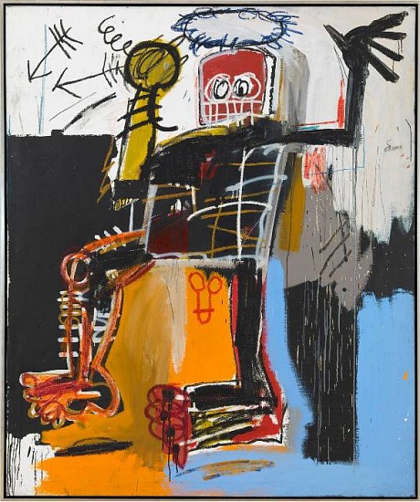 Jean-Michel Basquiat, Untitled
1981, acrylic, oil stick, marker, and pencil on canvas