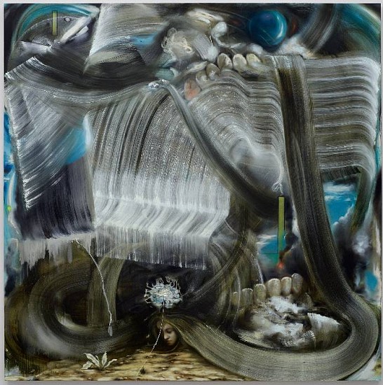 Nigel Cooke, Dreaming Head
2011, oil on linen, backed with sailcloth