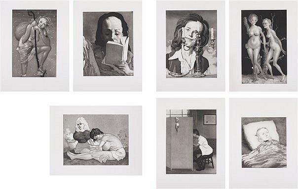 John Currin, Milestones portfolio
2006, The complete portfolio of seven etchings with aquatint and drypoint, on Kochi NB paper, with full margins, also with title and colophon pages and original portfolio box