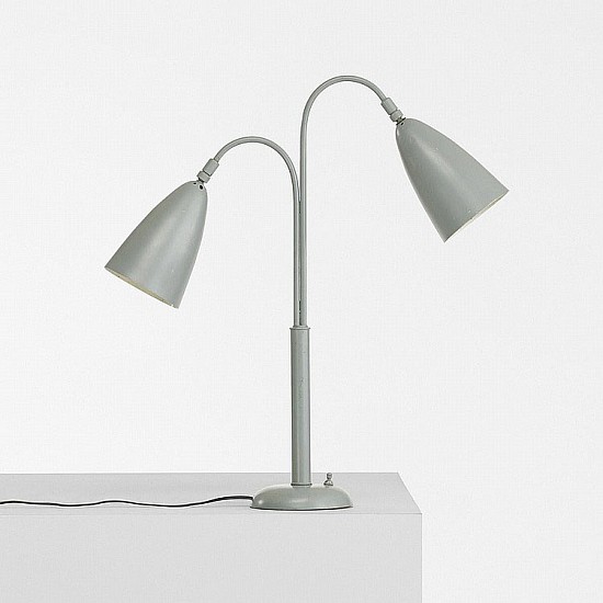 Kurt Versen, Table lamp
1950, enameled steel, aluminum and brass, aluminum