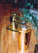springer brass end table